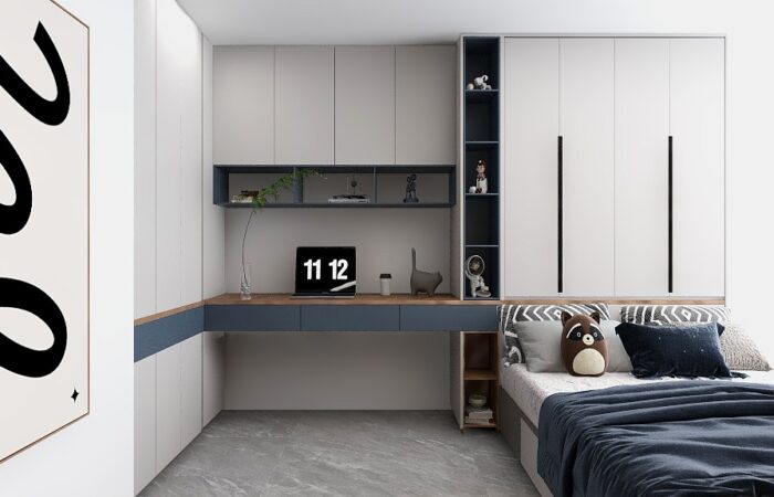 Kid's room with Study and Wardrobes