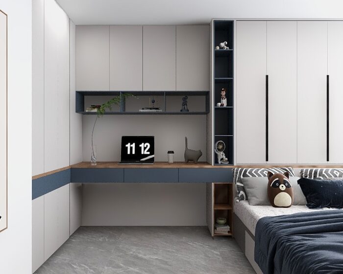 Kid's room with Study and Wardrobes