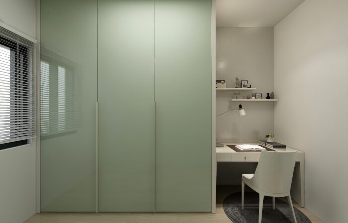 Sea green minimal swing wardrobe