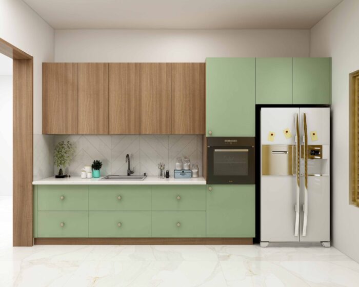 Straight Kitchen - Mid-century modern style