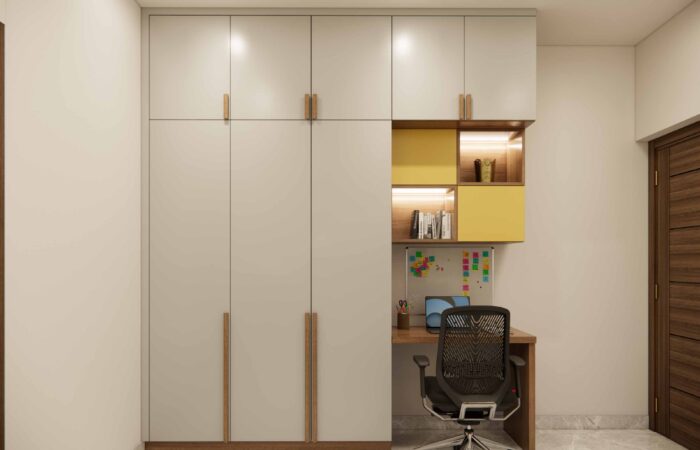 Swing wardrobes with study space
