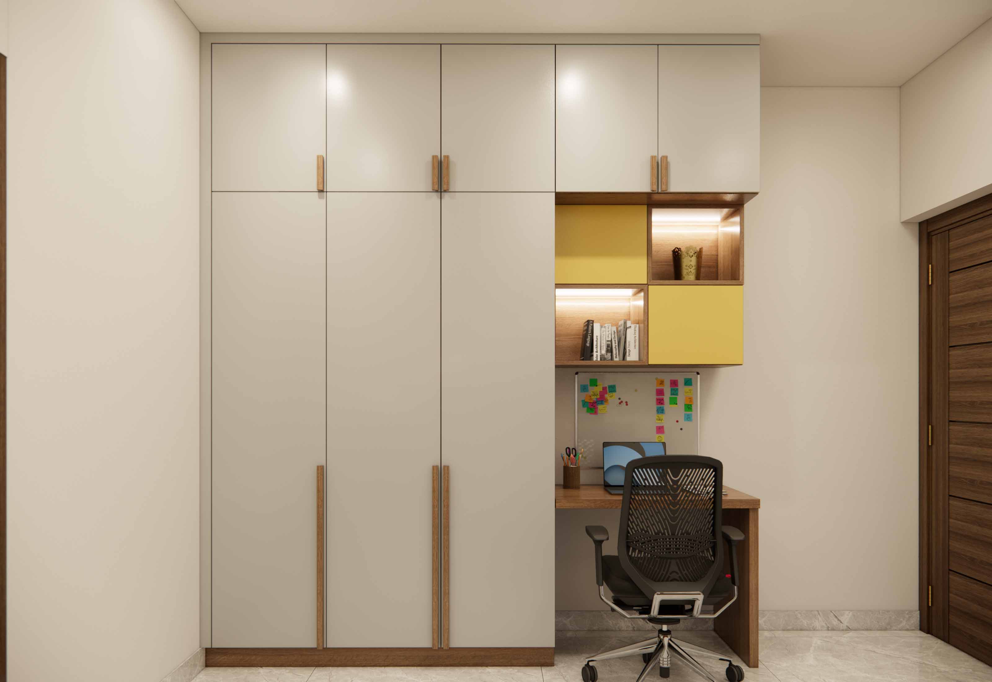 Swing wardrobes with study space