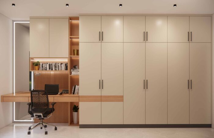 Swing wardrobes with study unit