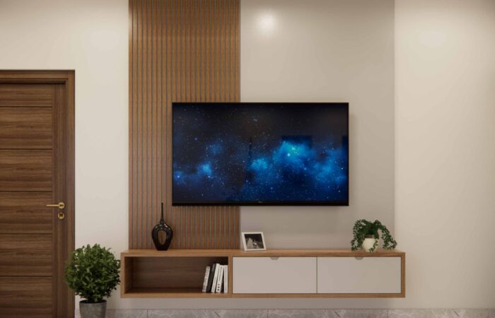 Wall Mount TV Unit with drawers