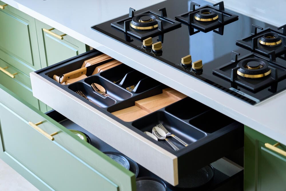 Modern Bathroom with vanity unit & shower partition