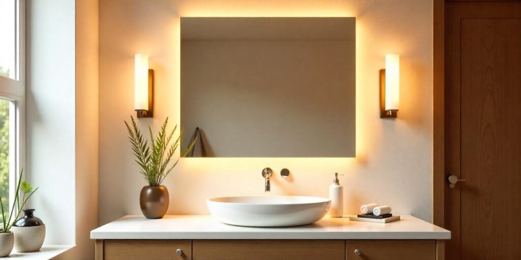 Custom bathroom mirrors.