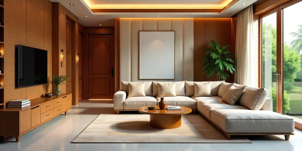 Living room interior design.