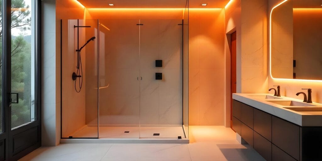 Bathroom shower enclousers