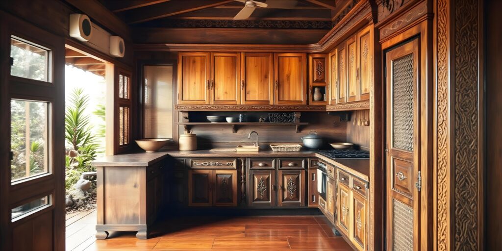 Traditional Kerala Wooden Kitchen