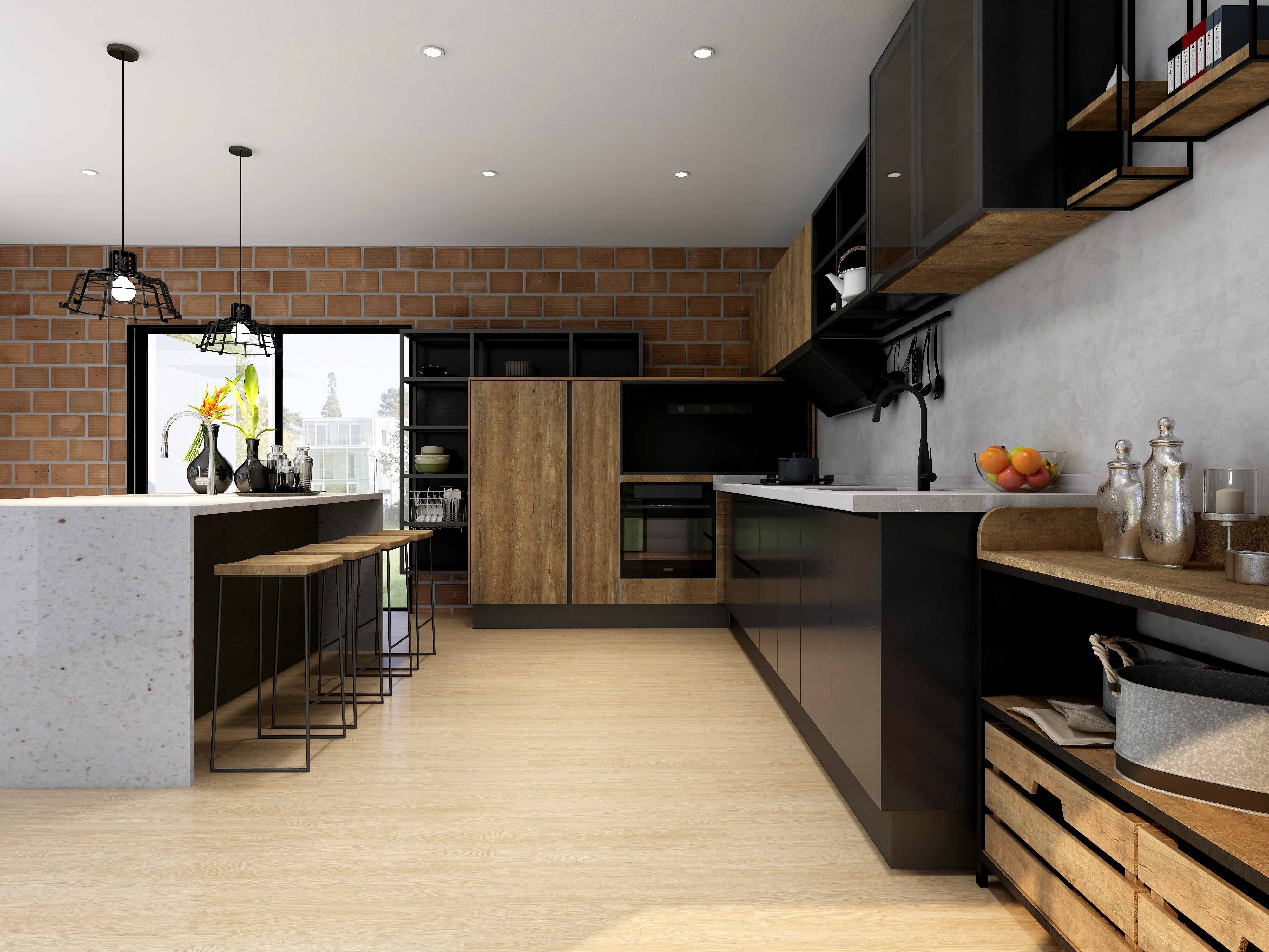 Faboolux L shape Island Kitchen