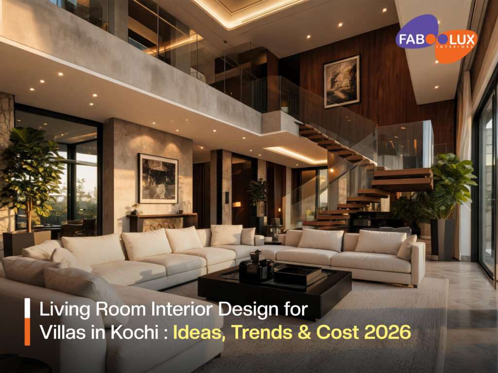 Living Room Interior Design for Villas in Kochi