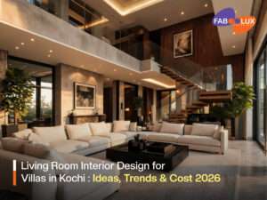 Living Room Interior Design for Villas in Kochi